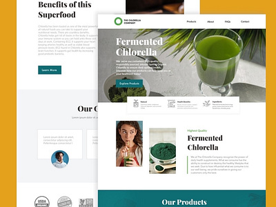 The Chlorella Company adobexd dailyui design dribblers gfxmob ui uidesign userexperience ux wellness