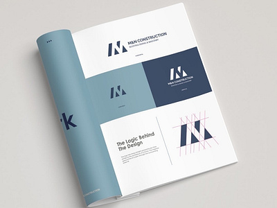 M&N Construction Brand Guideline branding design logo ux