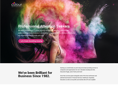 Colour Connection Website Redesign hero ui ux web