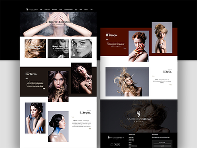 Hair Saloon "Elements Collection" design interface landing page ui ux web webdesign webpage website