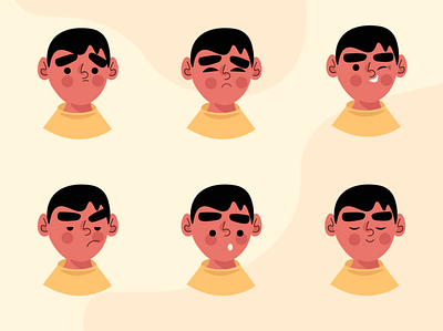 Fun with Expressions character character illustration design expressions flat graphic design illustrat illustration illustrator ui vector