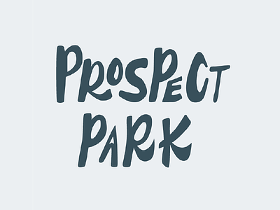 Prospect Park graphic design logo typography