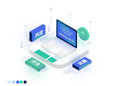 2.5d model illustration 2.5d flow funds illustration