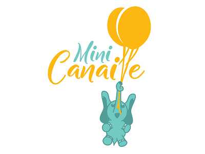 "Mini Canaille" final logo brand childhood elephant logo