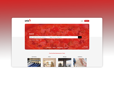 Yelp Website Redesign Concept branding concept dailyui food and drink rebranding ui website yelp