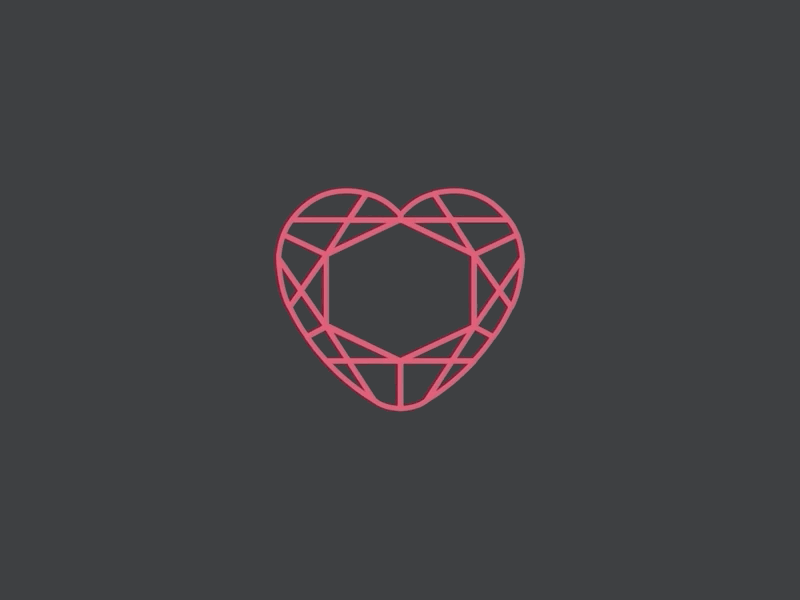 Morph the Jewels 👉🤛 design diamond flat geometric heart illustration jewel minimal polygone principleapp sketchapp vector