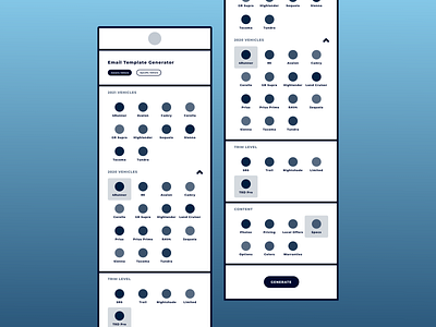 Automotive Retail Wireframes