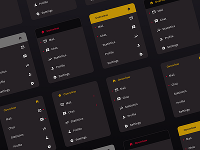 Dark Mode UI Navigation Ideation