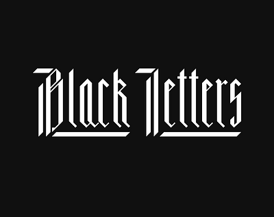 Black Letters Podcast Logotype blackletter branding design figma flat horror logo podcast typography vector