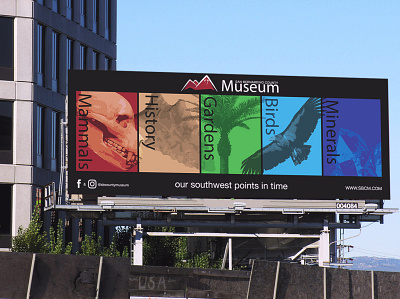 San Bernardino County Museum Billboard Mockup art branding design graphic design illustration