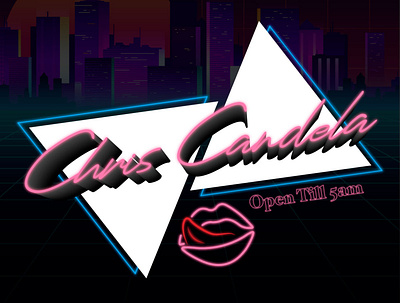 Chris Candela DJ Logo branding design graphic design illustration illustrator logo typography vector