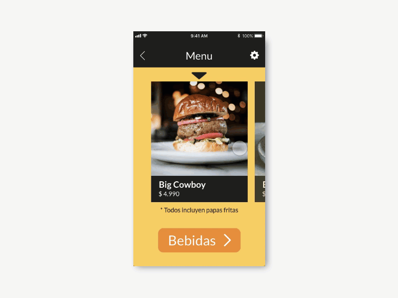 Burger delivery app