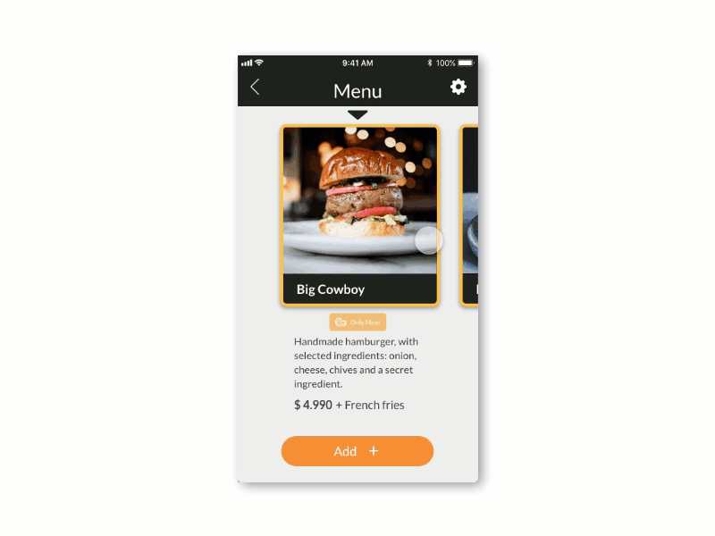 Burger 2.0 ui slider app adobexd food concept appdesign uxdesign uidesign