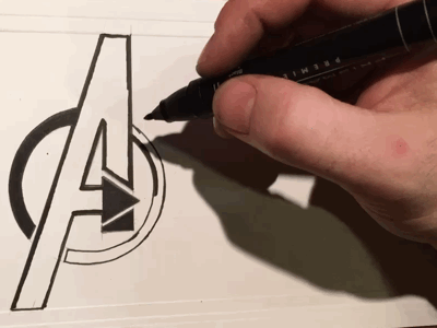 Assemble artist avengers comics illustration markers nerd prismacolor