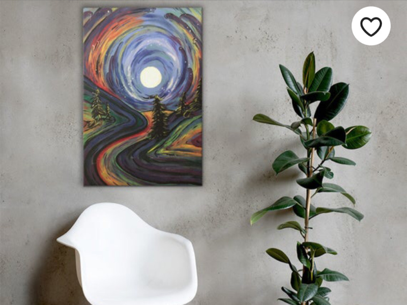 Trippy Landscape Print etsy artist etsy art canvas print trippy art abstract art art print artist