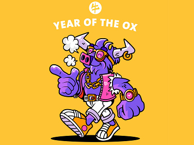 Year of the ox animal character characterdesign chinese illustration keuj lunaryear ox yearoftheox zodiac