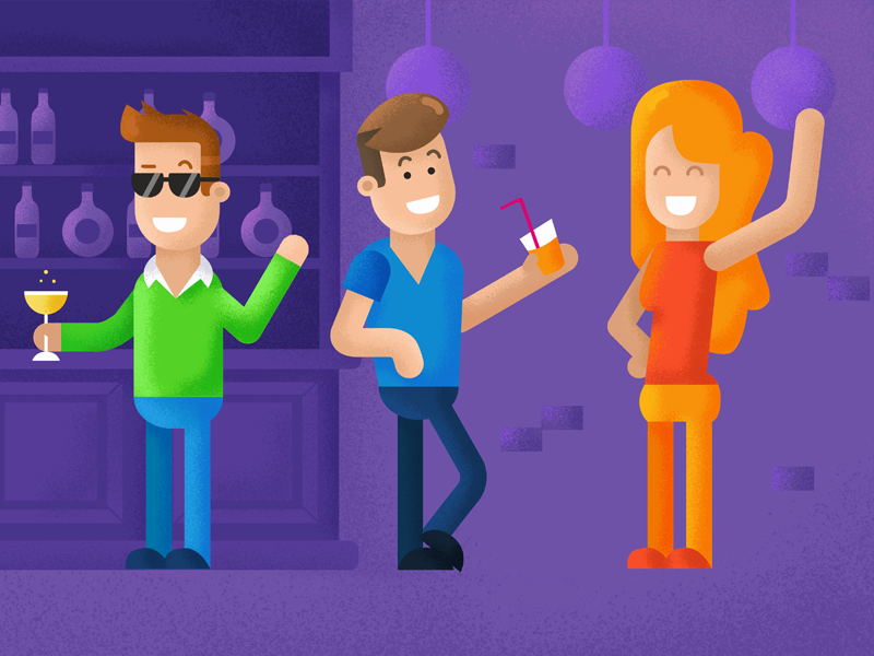 Night Party party insurance vector flatdesign motion motiondesign freelance illustration keuj