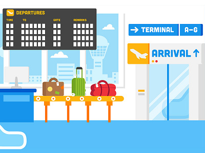 Adice adice airport flat flatdesign keuj motion