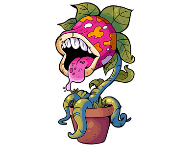 Monstrokeuj - Carnivorous plant adobe photoshop cartoon character characterdesign drawing freak illustration keuj monster monstrokeuj photoshop plant