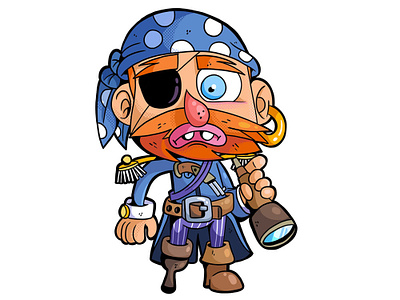 Monstrokeuj - Pirate adobephotoshop character characterdesign drawing freelance illustration keuj monster monstrokeuj photoshop pirate
