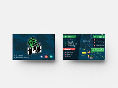 Paintball Ljubljana Business Card branding business business card clean design logo minimalistic paintball ui