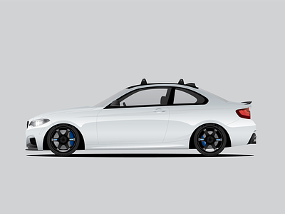 BMW M235i Illustration automobile automotive bmw illustration vector