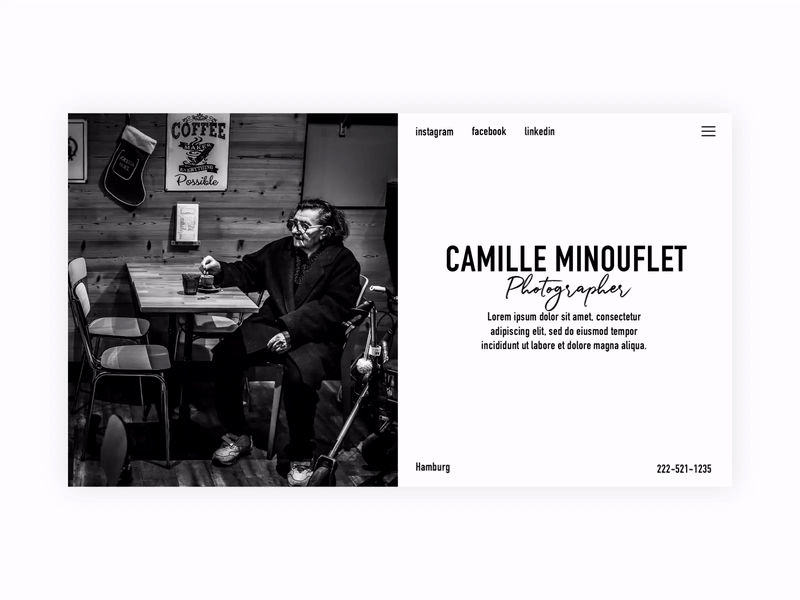 Photographer Web Site Concept animation after effects photography ui ux web web design website