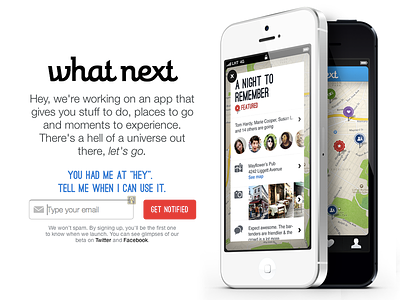What Next app, coming soon app ios iphone launch