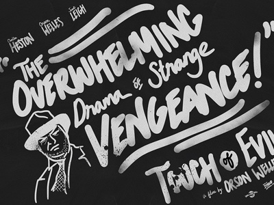 Handwritten - Touch of Evil Movie Poster handwriting illustration movie poster typography
