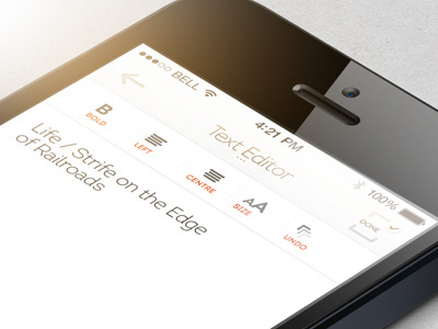 A Simple Text Editor app design interface iphone minimalist ui