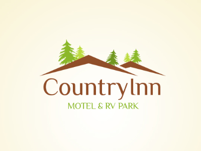 Country Inn brown design green logo