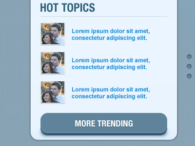 Hot Topics.. 3d blue button hot minimal texture topics trending