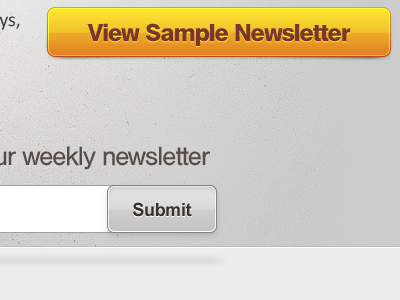Sample Newsletter button design form landing page newsletter submit ui