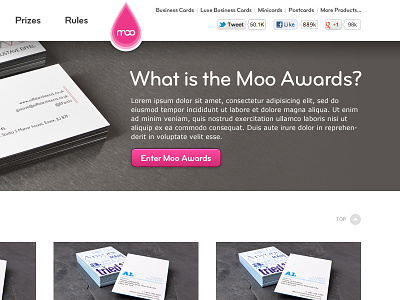 Moo Awards awards clean design minimal moo ui web