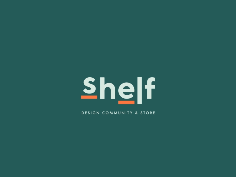 Shelf - logo loop animation brand flat green logo motion shelf type typography