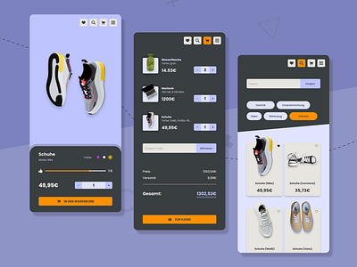 Shopping App Concept app cards design interface mobile mobile shopping app onlineshop shop shopping app ui ui ux ux