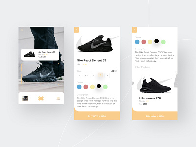 Nike UI Store Concept - AR Scan apps design ios nike nike air nike air max nike running product design shoe sport sports ui user experience user interface ux