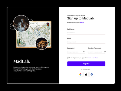 MadLab - Daily 01 - Sign Up Page