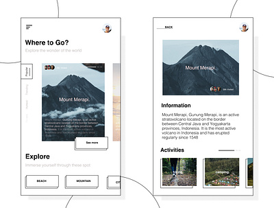 Travel App // Unconventional one. apps design ios minimalism minimalist travel app traveling ui ux