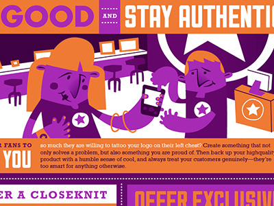 Purple People design illustration layout people type