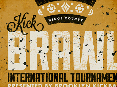 Type Detail brass knuckles brooklyn crown design event flyer graphic icon identity kickball king type