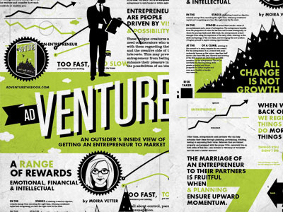 (ad)Venture Elements book design entrepreneur illustration info graphics typography