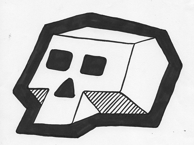 PaperSkull design muerta paper sketch skull