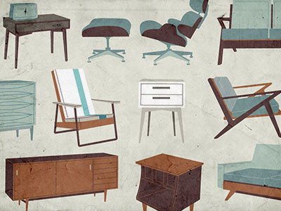 Mod Furniture furniture illustration modern style