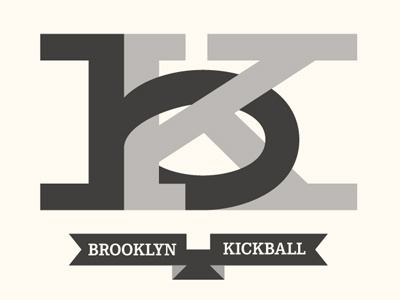 Brooklyn Kickball new Identity brooklyn identity kickball logo print type word mark