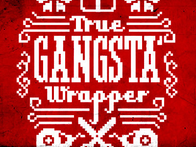 Gangster-Wrap design holidays presents type wrapping