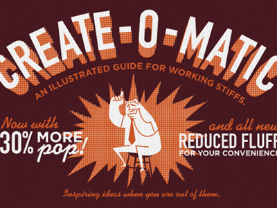 Create-O-Matic design illustration print retro type