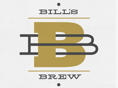 Bills Brew Logo design identity label logo packaging print type