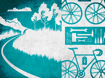 Biking Detail bike design illustration nature