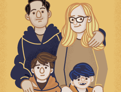 Family Portrait character design illustration people portrait